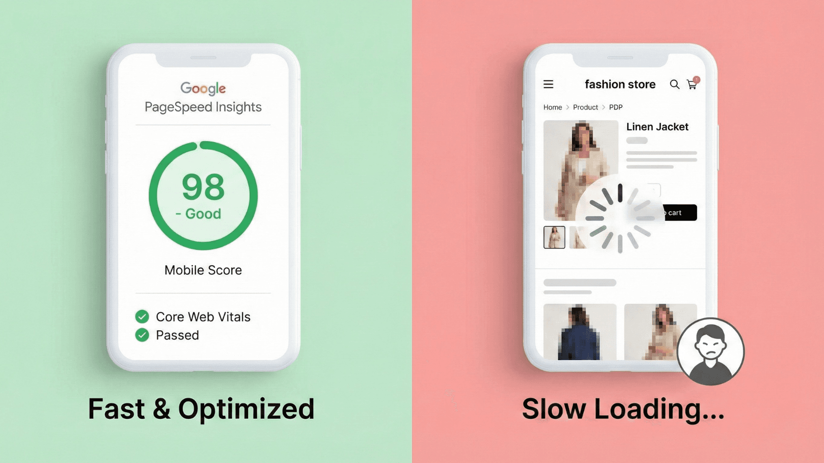 green-pagespeed-score-vs-slow-real-pdp-load