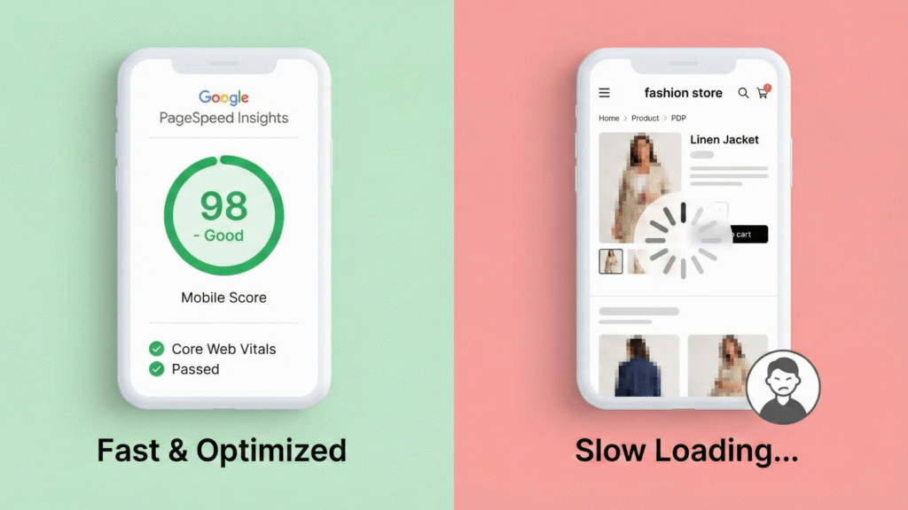 green-pagespeed-score-vs-slow-real-pdp-load